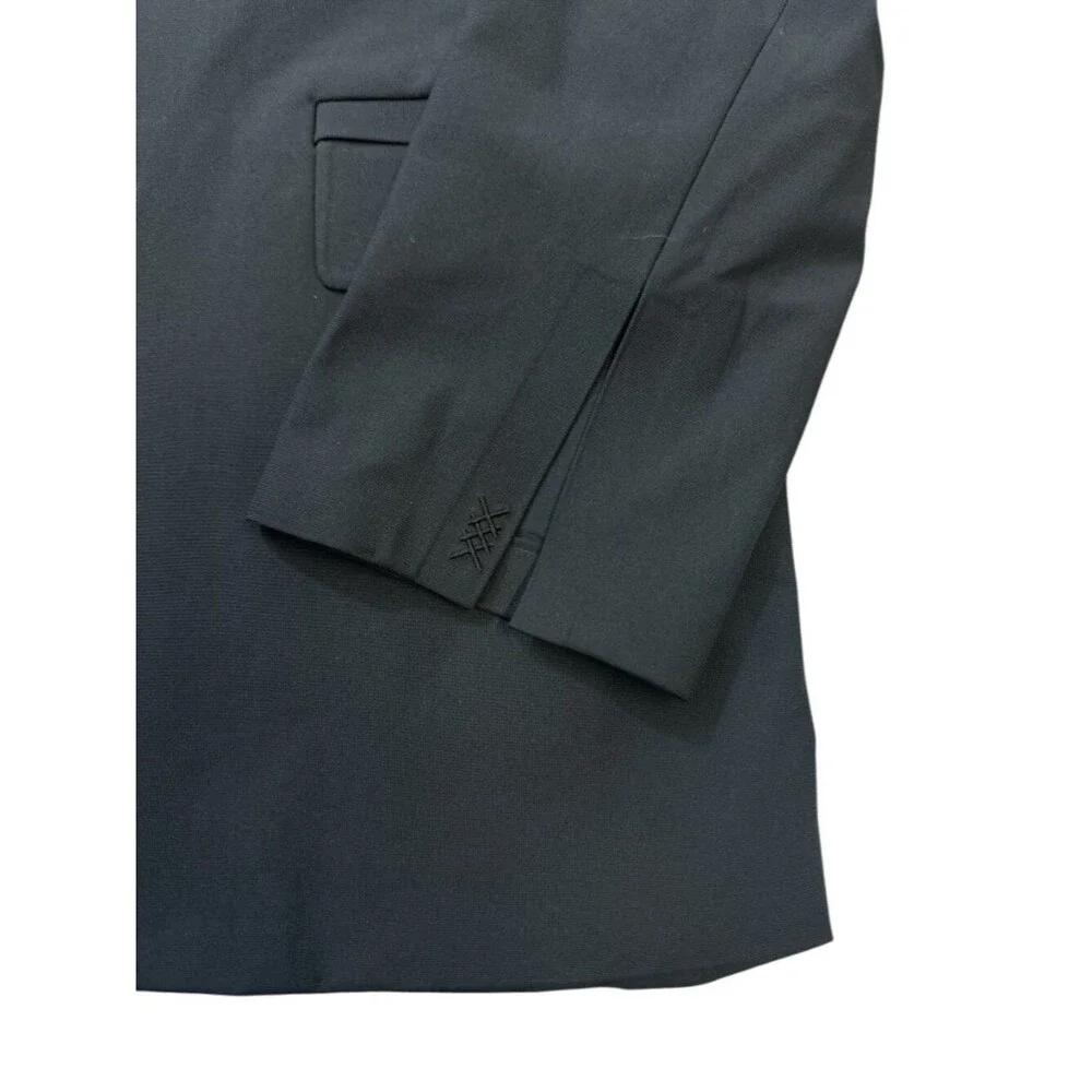 Rhone Commuter Boyfriend Blazer Women's Sz S One Button Jacket Black Career